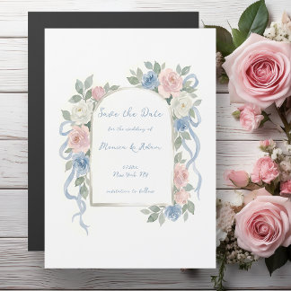 Watercolor Floral Arch Save the Date