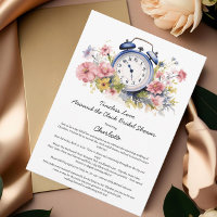 Watercolor Floral Around The Clock Bridal Shower