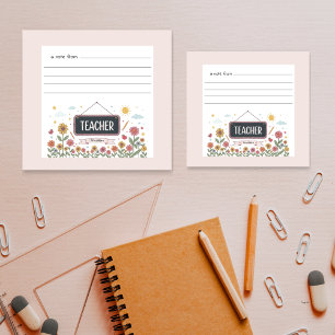 Watercolor Floral Art Teacher Appreciation Gift  Post-it Notes
