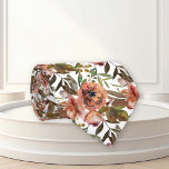 Watercolor Floral Autumn Spice Color Flowers Neck Tie<br><div class="desc">This design may be personalized by choosing the Edit Design option. You may also transfer onto other items. Contact me at colorflowcreations@gmail.com or use the chat option at the top of the page if you wish to have this design on another product or need assistance. See more of my designs...</div>
