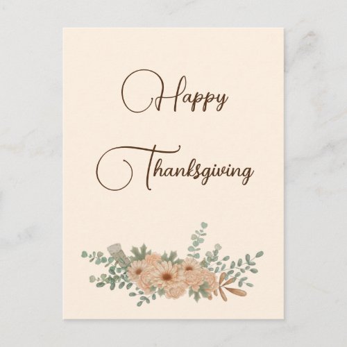 Watercolor floral autumn Thanksgiving Cards