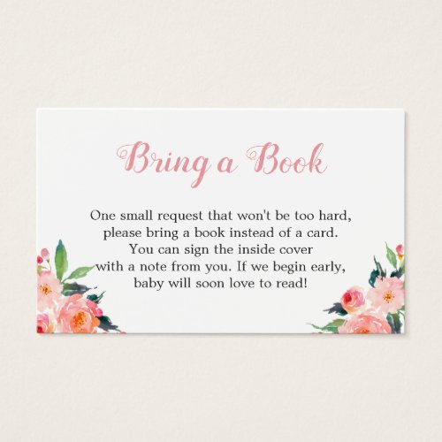 Watercolor Floral Baby Shower Book Request