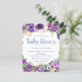 Watercolor Floral Baby Shower Invitation (Standing Front)