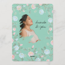 Watercolor Floral Baby Shower Invitation