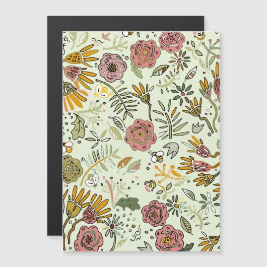 Watercolor Floral Bee Flowers Elegant Modern (Front/Back)