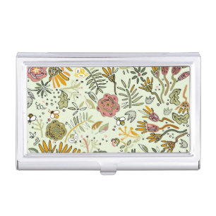Watercolor Floral Bee Flowers Elegant Modern Business Card Case