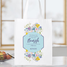 Watercolor Floral Bible Verse Personalized