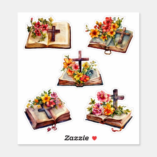 Watercolor Floral Bibles Sticker