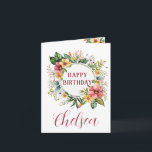 Watercolor Floral Birthday Card For Her<br><div class="desc">Watercolor Floral Birthday Card that can be personalized with anybody's name or title such as Mom,  Grandma,  Aunty,  Nanny,  Nana,  etc.</div>