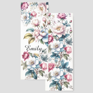 Watercolor Floral Bookmark 