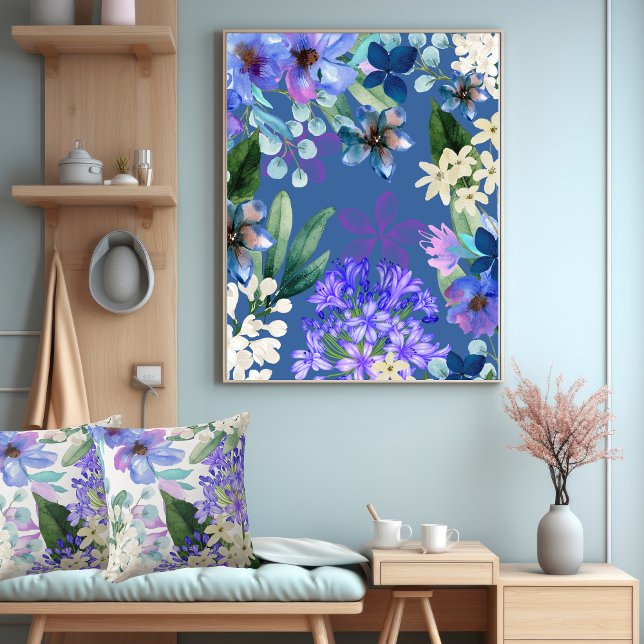 watercolor floral botanical foliage greenery poster (Creator Uploaded)