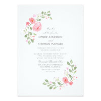 Watercolor Floral Botanical Wedding Card