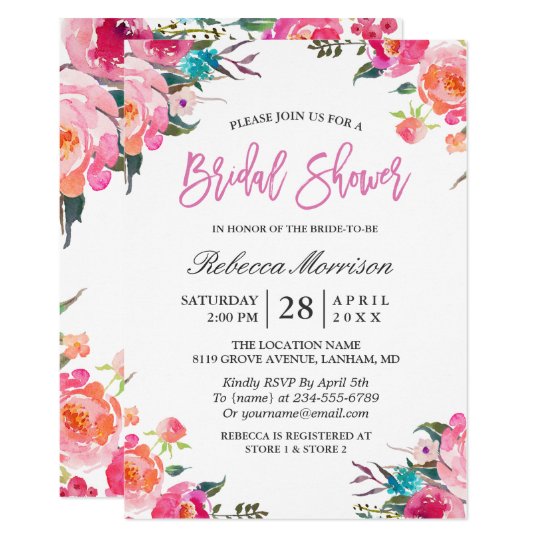 floral party invitations