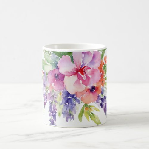 Watercolor Floral Bouquet  Coffee Mug
