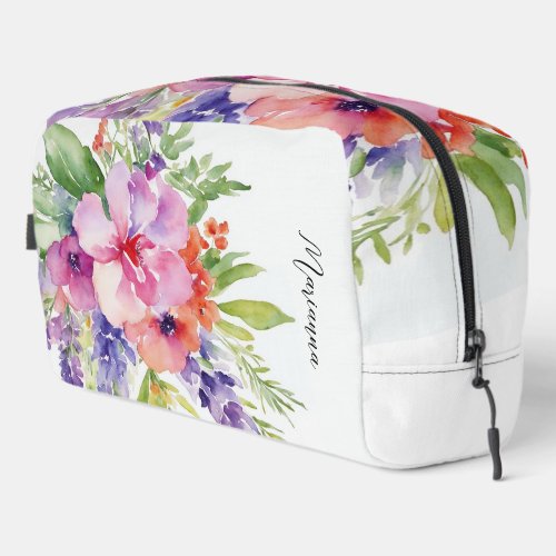 Watercolor Floral Bouquet Dopp Kit