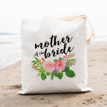Watercolor Floral Bouquet|mother Of The Bride Tote Bag by Precious_Presents at Zazzle
