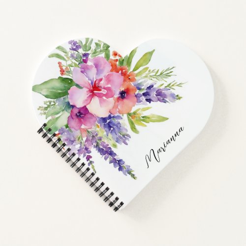 Watercolor Floral Bouquet  Notebook
