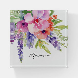 Watercolor Floral Bouquet Paperweight