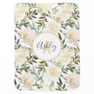 Watercolor Floral Bouquet Pink Beige Ivory Baby Baby Blanket Watercolor Floral Bouquet Pink Beige Ivory Baby Baby Blanket