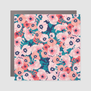 Watercolor Floral Bouquet: Vintage Peonies. Car Magnet