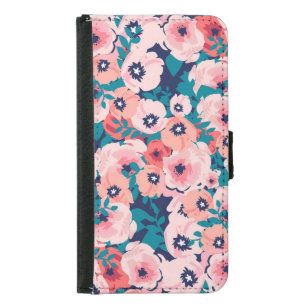Watercolor Floral Bouquet: Vintage Peonies. Samsung Galaxy S5 Wallet Case