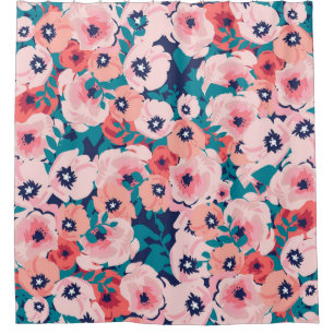 Watercolor Floral Bouquet: Vintage Peonies. Shower Curtain