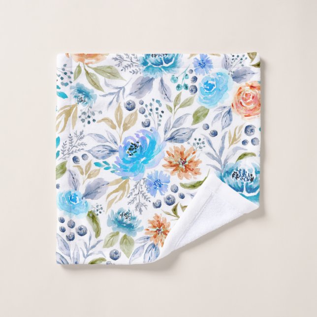 Watercolor Floral Bouquet Wash Cloth (Wash Cloth)