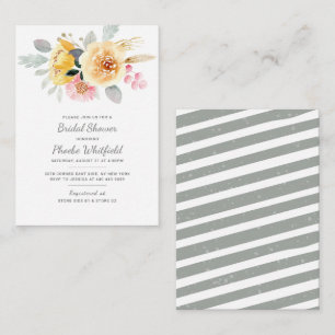 Watercolor Floral Bridal Shower Botanical Modern Note Card