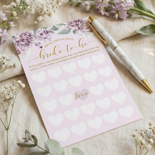 Watercolor Floral Bridal Shower Bride to Be Bingo