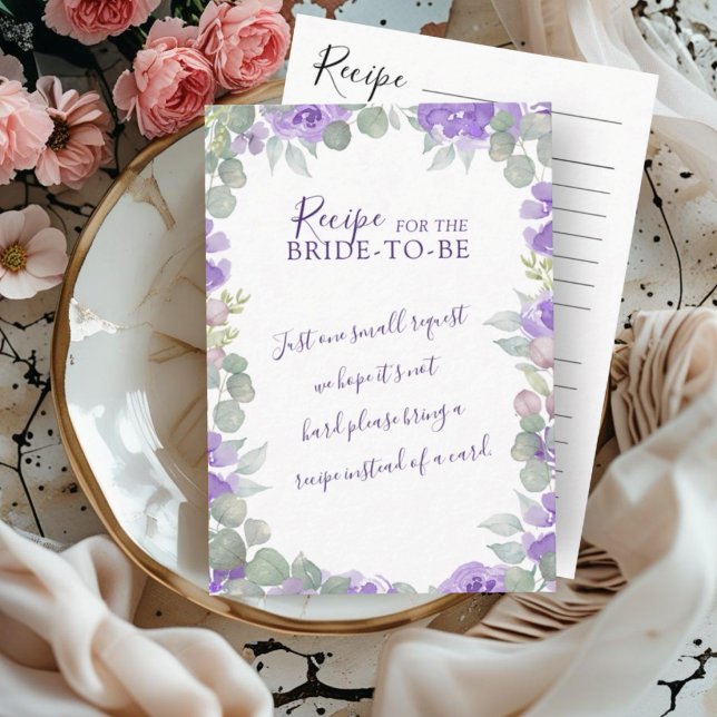 Watercolor Floral Bridal Shower Enclosure Car Card (Creator Uploaded)