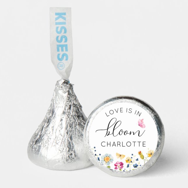 Watercolor Floral Bridal Shower Hershey®'s Kisses® (Front)