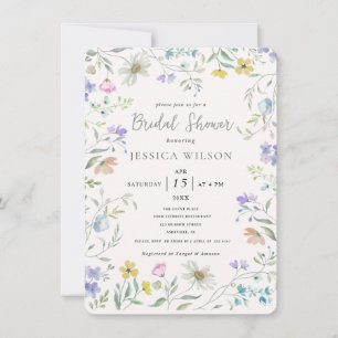 Watercolor  Floral  Bridal Shower Invitation