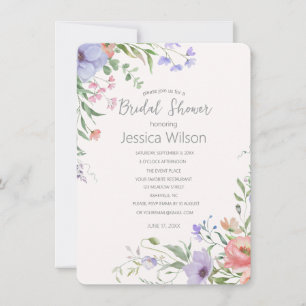 Watercolor Floral Bridal Shower Invitation