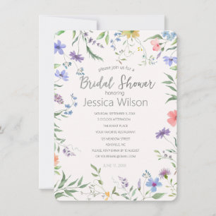Watercolor Floral Bridal Shower Invitation