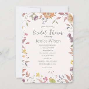 Watercolor Floral Bridal Shower Invitation