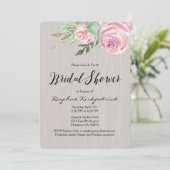 Watercolor Floral Bridal Shower Invitations (Standing Front)
