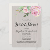 Watercolor Floral Bridal Shower Invitations (Front/Back)