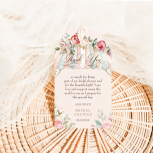 Watercolor Floral Bridal Shower Thank You Tag