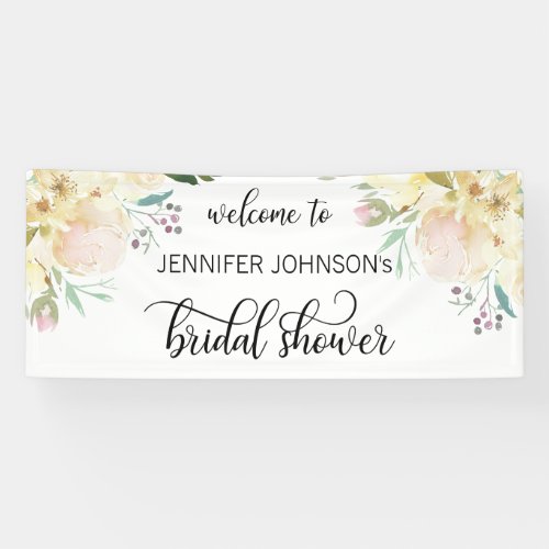 Watercolor Floral Bridal Shower WELCOME SIGN