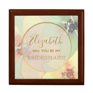 Watercolor Floral Bridesmaid Proposal Box
