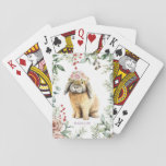 Watercolor Floral Bunny Rabbit Personalized Name Playing Cards at Zazzle