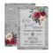 Watercolor Floral Burgundy Grey Rustic Baby Shower