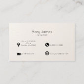 watercolor Floral business card (Back)