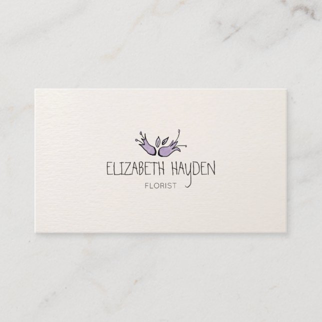 watercolor Floral business card (Front)