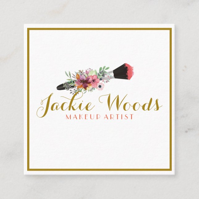 Watercolor Floral Business Card (Front)