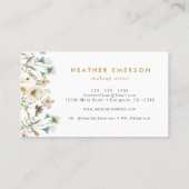 Watercolor Floral Business Card (Back)