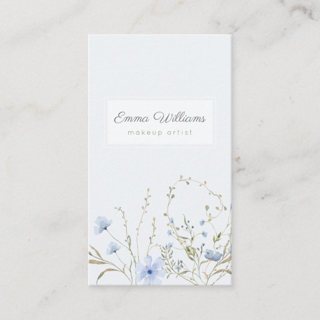 Watercolor Floral  Business Card (Front)