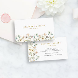 Watercolor Floral Business Card
