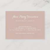 Watercolor Floral Business card | pink elegant (Back)