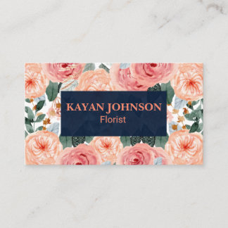 watercolor floral business cards florist